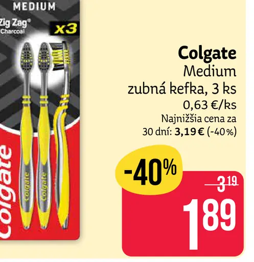 Colgate zubná kefka Medium