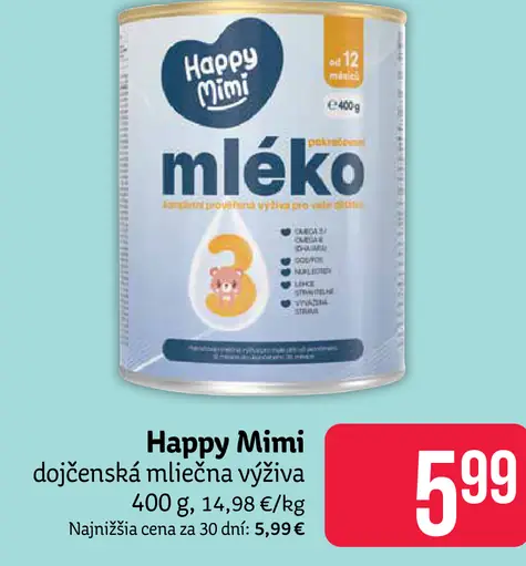 Happy Mimi dojčenská mliečna výživa