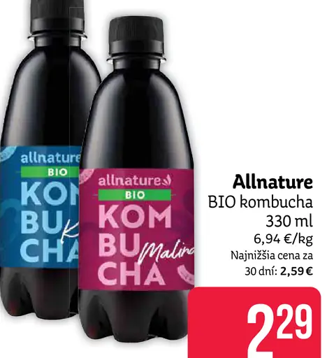 Allnature BIO kombucha nápoj