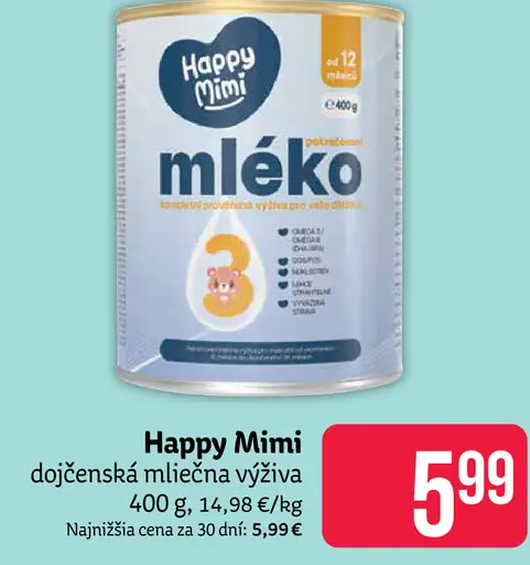 Happy Mimi dojčenská mliečna výživa