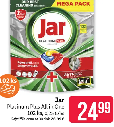 Jar Platinum Plus tablety All in 1 do umývačky
