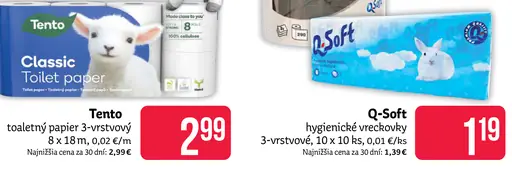 Tento toaletný papier 3-vrstvový