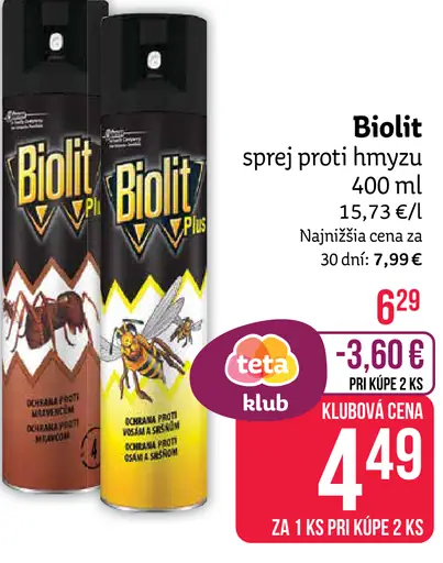Biolit sprej proti hmyzu