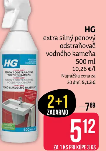 HG extra silný penový odstraňovač vodného kameňa