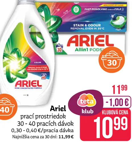 Ariel prací prostriedok