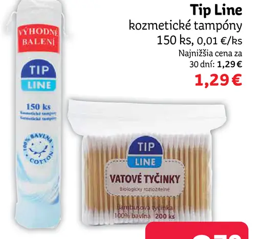 Tip Line kozmetické tampóny