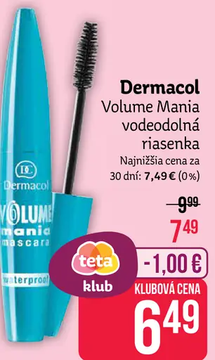 Dermacol Volume Mania vodeodolná riasenka