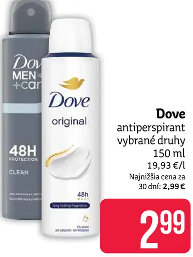 Dove antiperspirant sprej