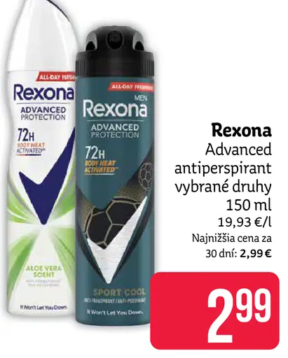 Rexona Advanced antiperspirant sprej