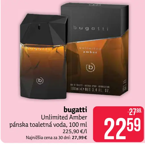 Bugatti Unlimited Amber pánska toaletná voda