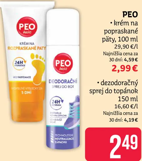 PEO krém na popraskané päty