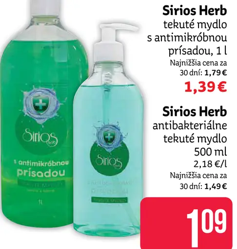 Sirios Herb antibakteriálne tekuté mydlo