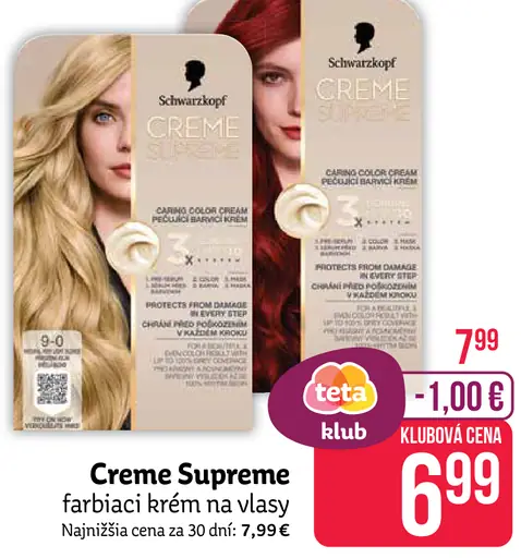 Schwarzkopf Creme Supreme farbiaci krém na vlasy