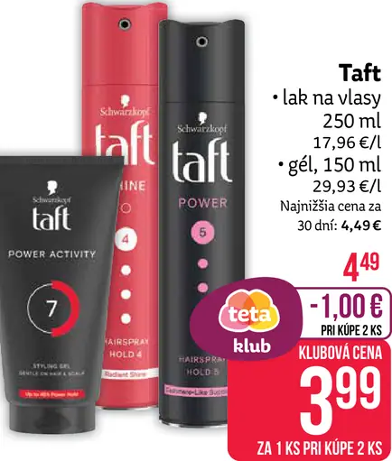 Taft stylingový gél na vlasy