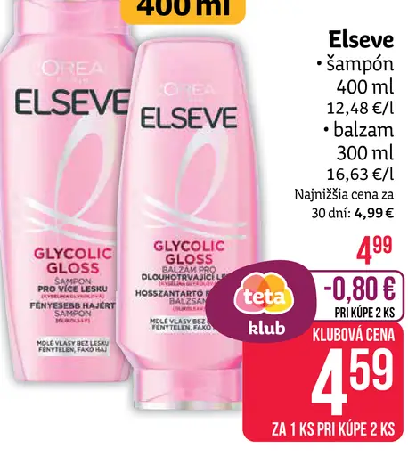 Elseve šampón na vlasy Glycolic Gloss