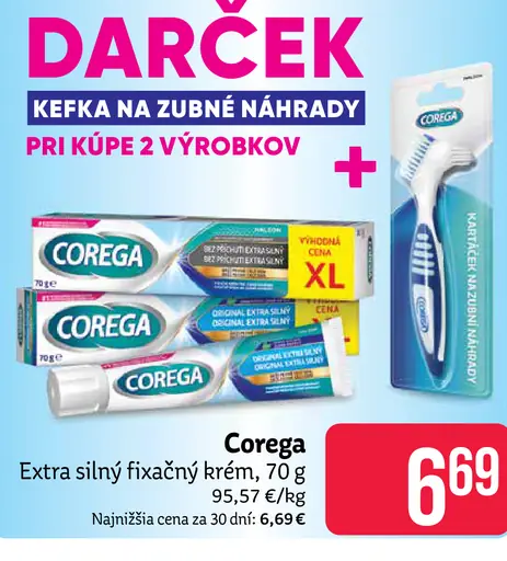 Corega Svieži extra silný fixačný krém na zubné náhrady mätový
