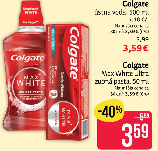 Colgate zubná pasta Max White Ultra