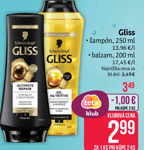 Schwarzkopf Gliss šampón Ultimate Repair