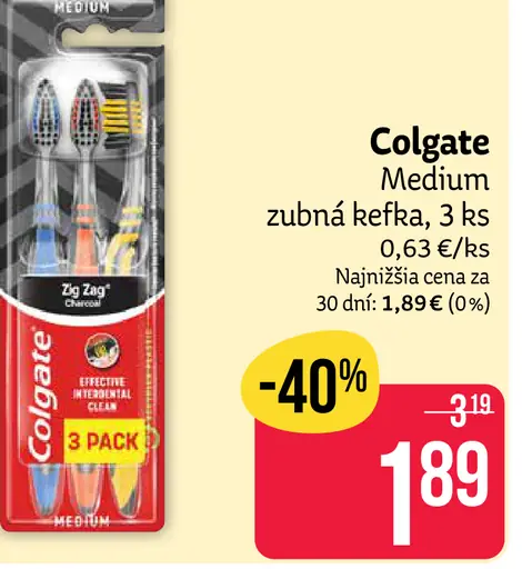 Colgate Medium zubná kefka 3 ks