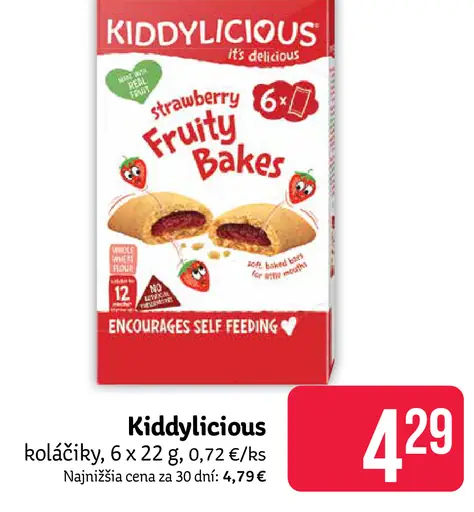 Kiddylicious Strawberry Fruity Bakes koláčiky