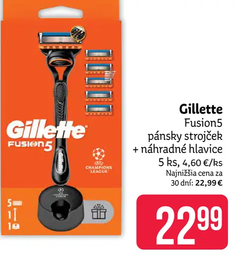 Gillette Fusion5 pánsky holiaci strojček s náhradnými hlavicami