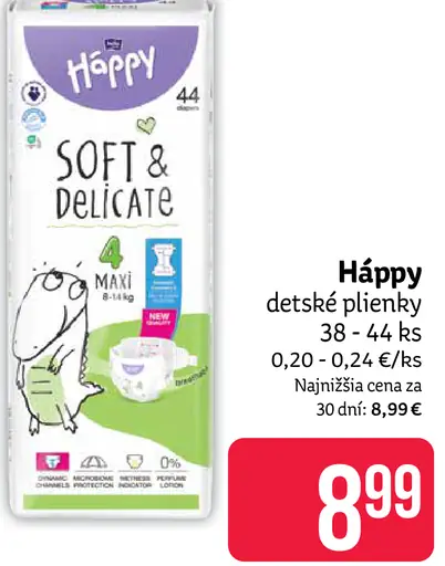 Happy Soft & Delicate detské plienky