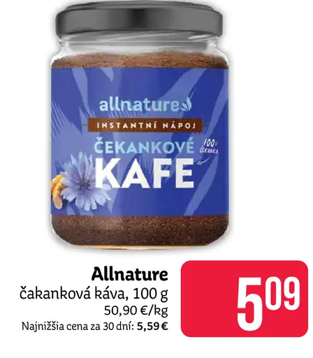 Allnature čakanková káva