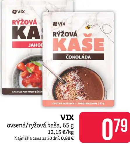 Vix ovsená / ryžová kaša jahoda / čokoláda