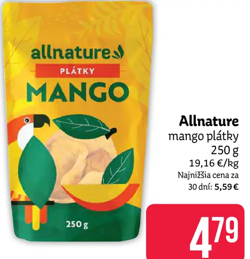 Allnature mango plátky