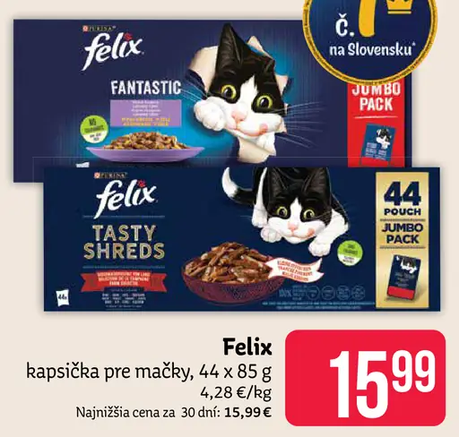 Felix Fantastic kapsička pre mačky Tasty Shreds multipack