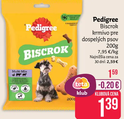Pedigree Biscrok krmivo pre dospelých psov pochúťky