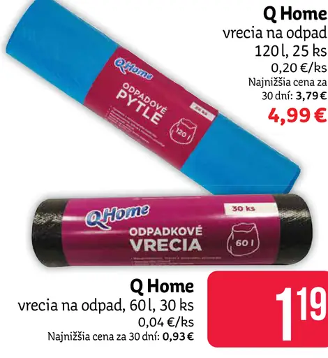 Q Home vrecia na odpad 120 l