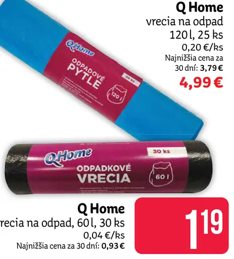 Q Home vrecia na odpad 60 l