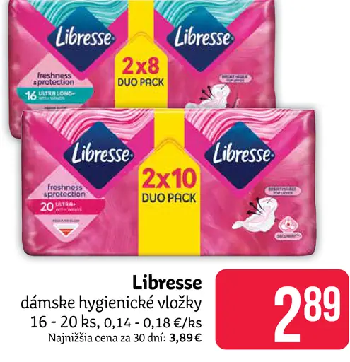 Libresse dámske hygienické vložky