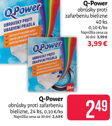 Q-Power obrúsky proti zafarbeniu