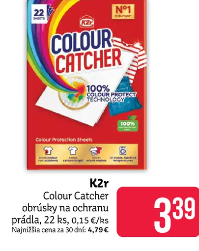 K2r Colour Catcher obrúsky na zachytávanie farieb pri praní