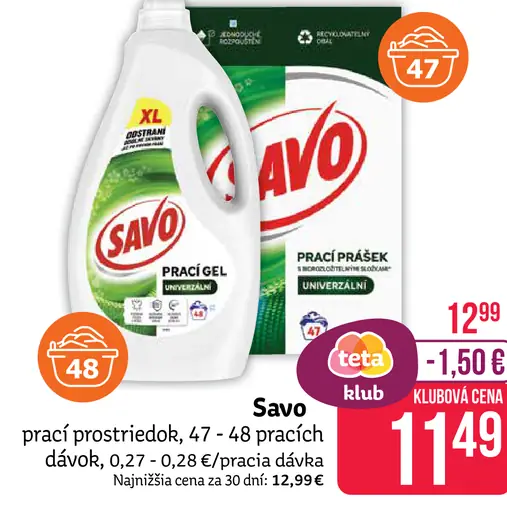 Savo prací prostriedok