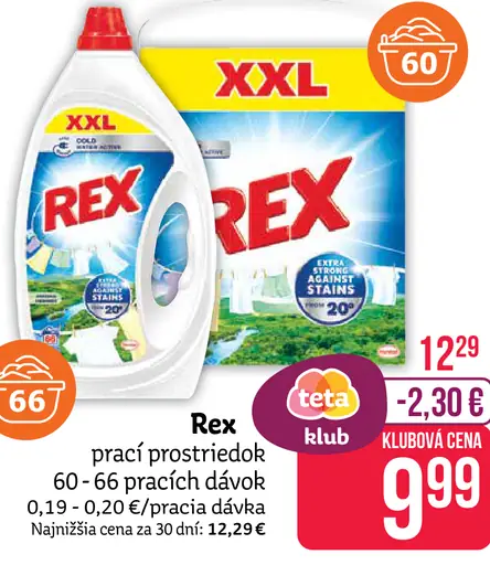 Rex prací prostriedok