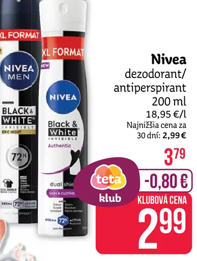 Nivea dezodorant alebo antiperspirant sprej