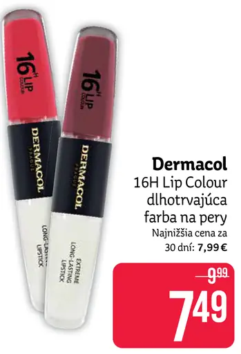 Dermacol 16H Lip Colour dlhotrvajúca farba na pery