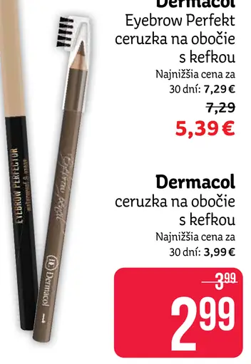 Dermacol Eyebrow Perfekt ceruzka na obočie s kefkou
