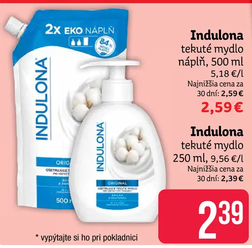 Indulona tekuté mydlo