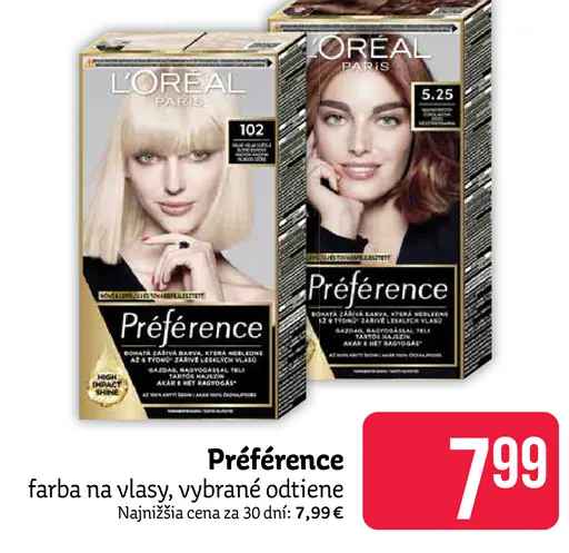 L'Oreal Préférence farba na vlasy