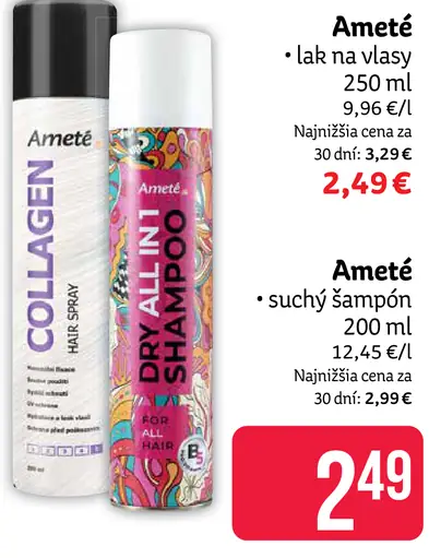 Ameté lak na vlasy Collagen