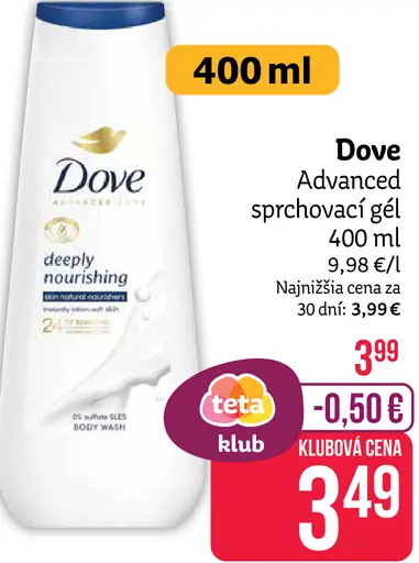 Dove Advanced Care Deeply Nourishing sprchovací gél