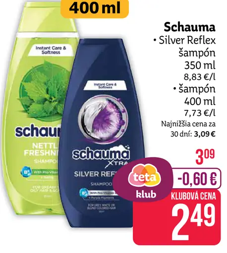 Schauma Silver Reflex šampón a Repair & Care balzam na vlasy