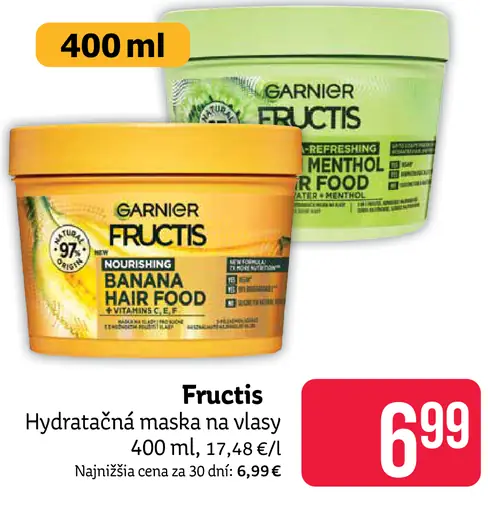 Garnier Fructis hydratačná maska na vlasy Banana Hair Food