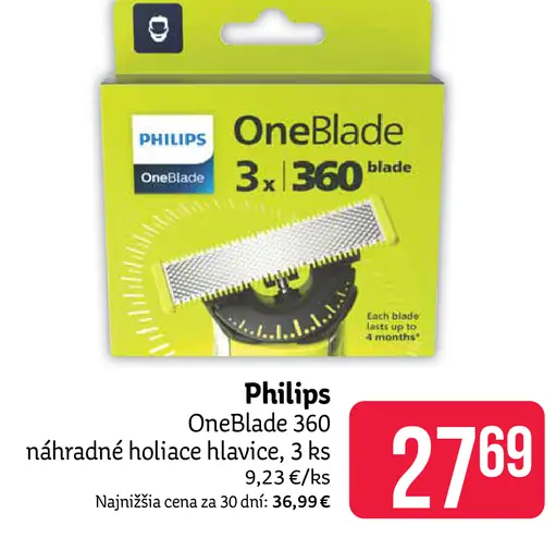 Philips OneBlade 360 náhradné holiace hlavice