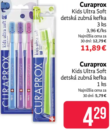 Curaprox Kids ultra soft detská zubná kefka