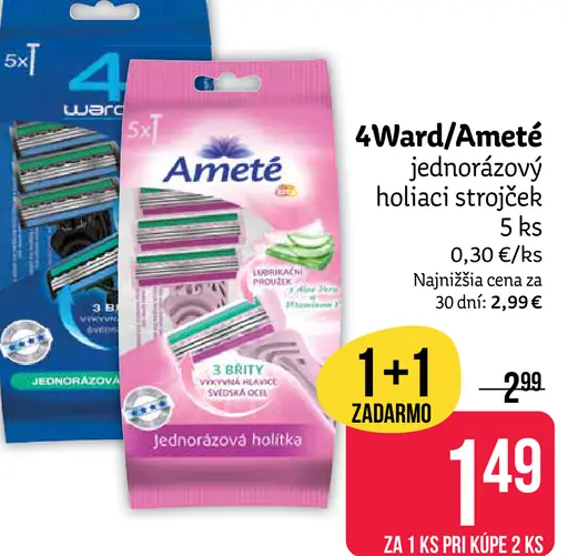 Ameté jednorazový holiaci strojček